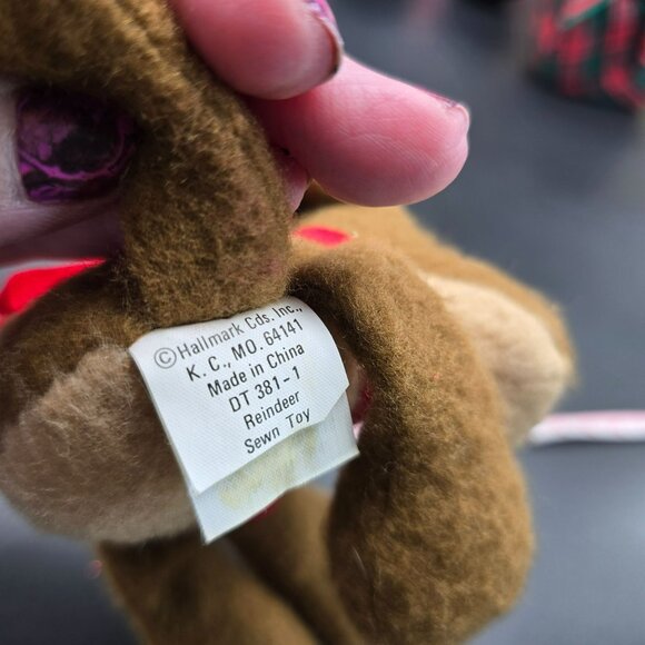 Christmas Decor Bundle Camel Reindeer Plush Ornaments Holiday Ribbon VL1803 - Picture 9 of 9